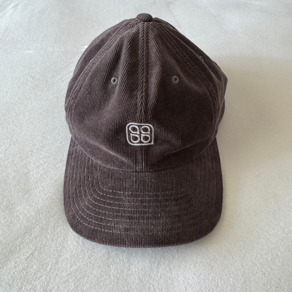 BLVNK Corduroy Step Dad Hat Adjustable Strapback 6 Panel Cap Gray Logo Gorpcore